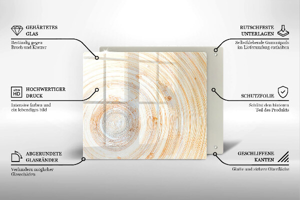 Sklenená doska na krájanie Textúra dreva