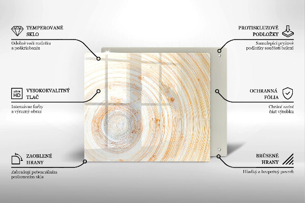 Sklenená doska na krájanie Textúra dreva