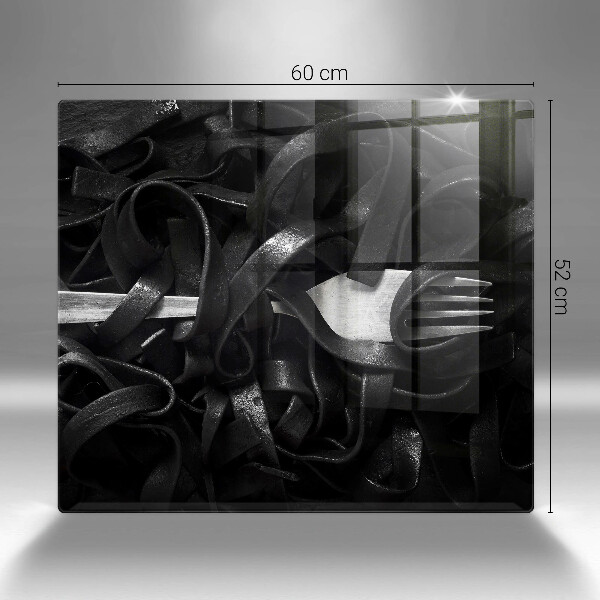 Sklenená doska na krájanie Čierne cestoviny Tagliatelle