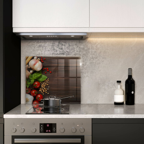 Sklenená doska na krájanie Zelenina na stole