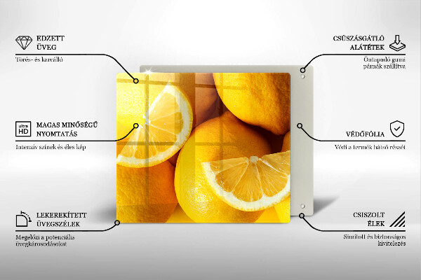 Sklenená doska na krájanie Šťavnaté citróny
