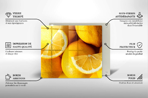 Sklenená doska na krájanie Šťavnaté citróny