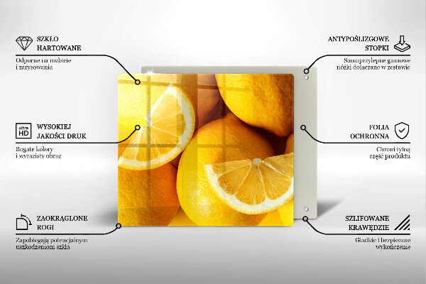 Sklenená doska na krájanie Šťavnaté citróny