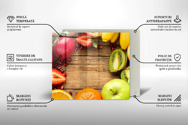 Sklenená doska na krájanie Čerstvé ovocie