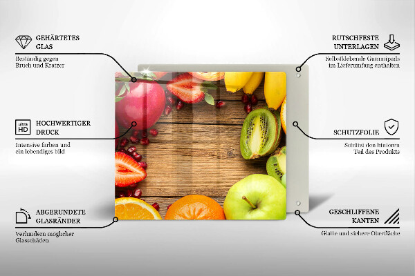Sklenená doska na krájanie Čerstvé ovocie