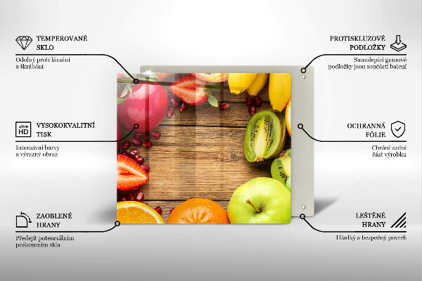 Sklenená doska na krájanie Čerstvé ovocie