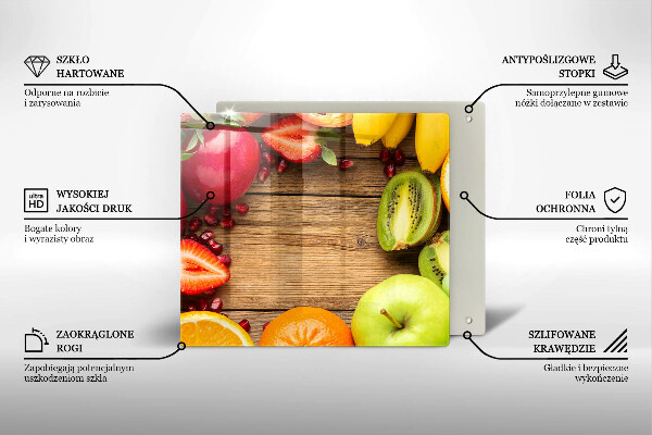 Sklenená doska na krájanie Čerstvé ovocie