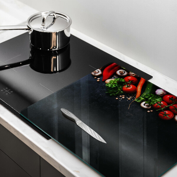 Sklenená doska na krájanie Farebná zelenina