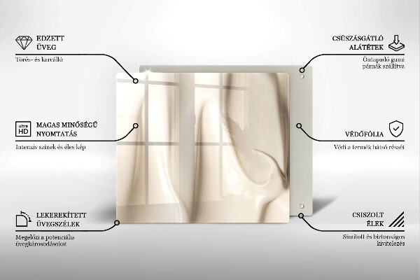 Sklenená doska na krájanie Krémová zmrzlina