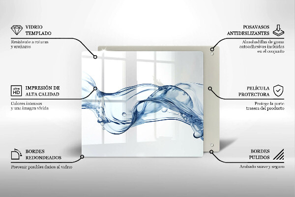 Sklenená doska na krájanie Krištáľová voda