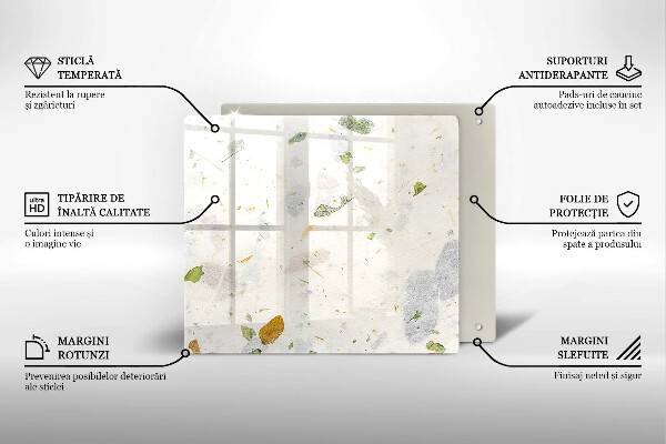 Sklenená doska na krájanie Padajúce listy