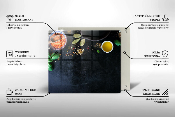 Sklenená doska na krájanie Misky s korením