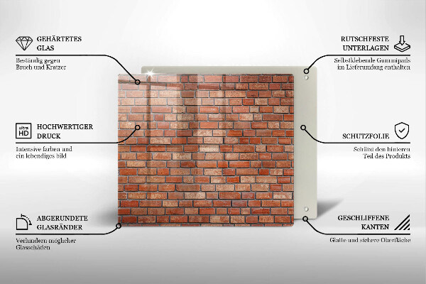 Sklenená doska na krájanie Murovaná stena