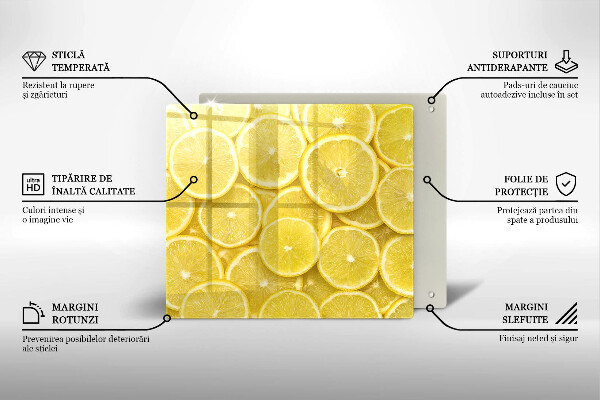 Sklenená doska na krájanie Citrónové ovocie