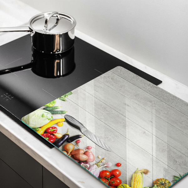 Sklenená doska na krájanie Zelenina na doskách