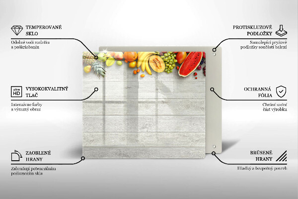 Sklenená doska na krájanie Ovocie na doskách