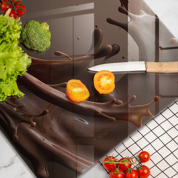 Sklenená doska na krájanie Tekutá čokoláda