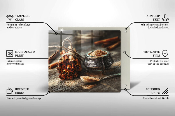 Sklenená doska na krájanie Vanilkové struky