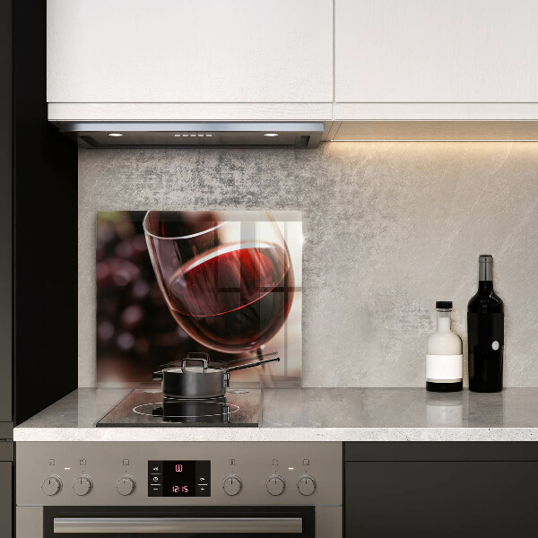 Sklenená doska na krájanie Pohárik červeného vína