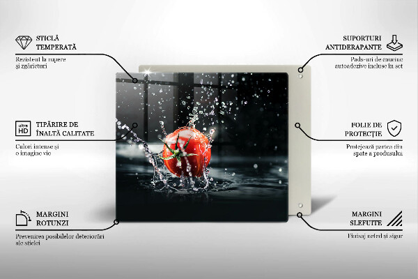 Sklenená doska na krájanie Paradajka vo vode