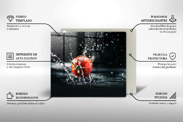 Sklenená doska na krájanie Paradajka vo vode