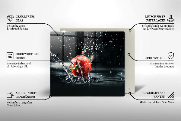 Sklenená doska na krájanie Paradajka vo vode