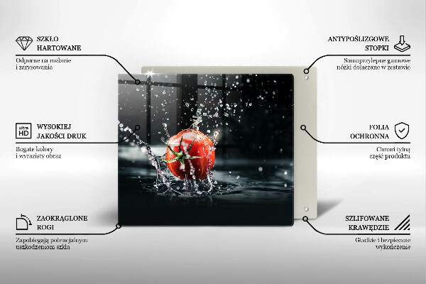 Sklenená doska na krájanie Paradajka vo vode