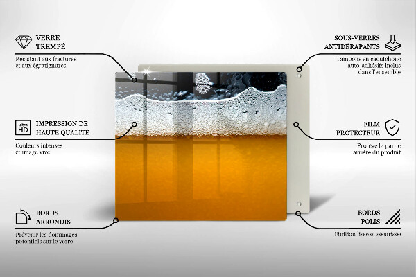 Sklenená doska na krájanie Pite pivnú penu