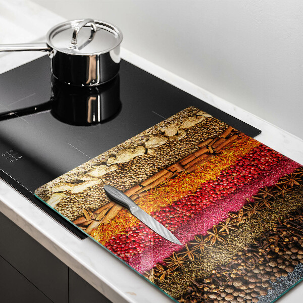 Sklenená doska na krájanie Farebné korenie