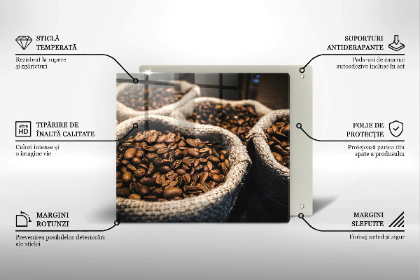 Sklenená doska na krájanie Vrecia na kávové zrná