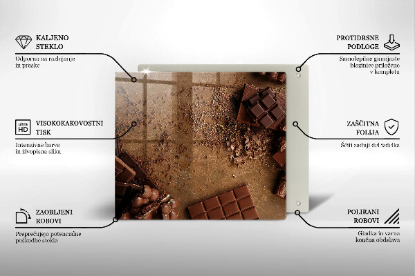 Sklenená doska na krájanie Čokoládové sladkosti