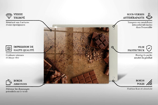 Sklenená doska na krájanie Čokoládové sladkosti