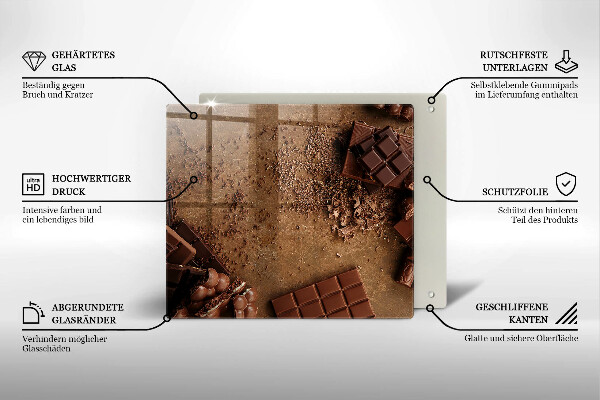 Sklenená doska na krájanie Čokoládové sladkosti