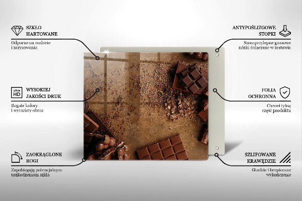 Sklenená doska na krájanie Čokoládové sladkosti
