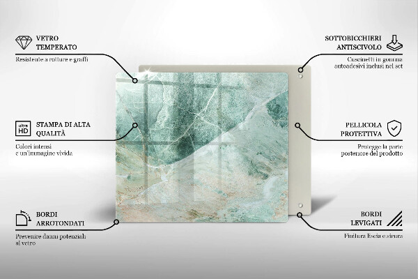 Sklenená doska na krájanie Kamenná štruktúra