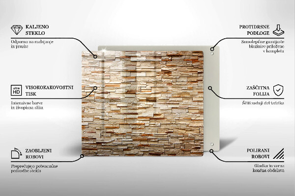 Sklenená doska na krájanie Textúra dekoratívnych kameňov