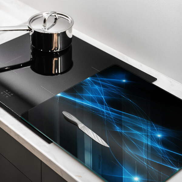 Sklenená doska na krájanie Abstraktný modrý dym