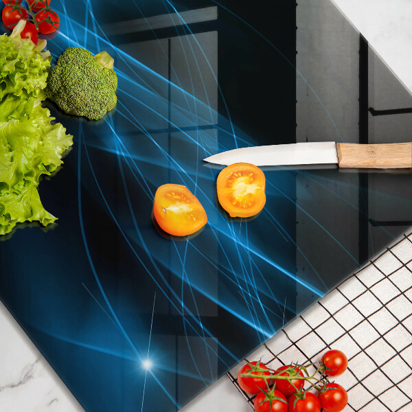 Sklenená doska na krájanie Abstraktný modrý dym