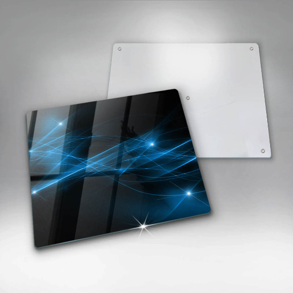 Sklenená doska na krájanie Abstraktný modrý dym