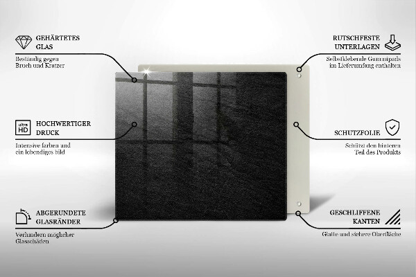 Sklenená doska na krájanie skalná textúra