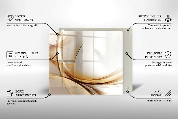 Sklenená doska na krájanie Abstraktné tvary