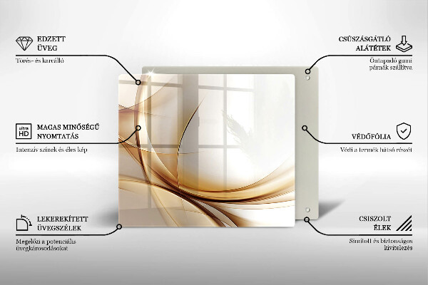 Sklenená doska na krájanie Abstraktné tvary