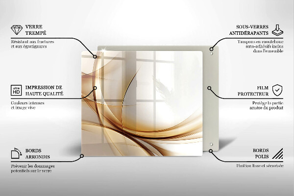 Sklenená doska na krájanie Abstraktné tvary