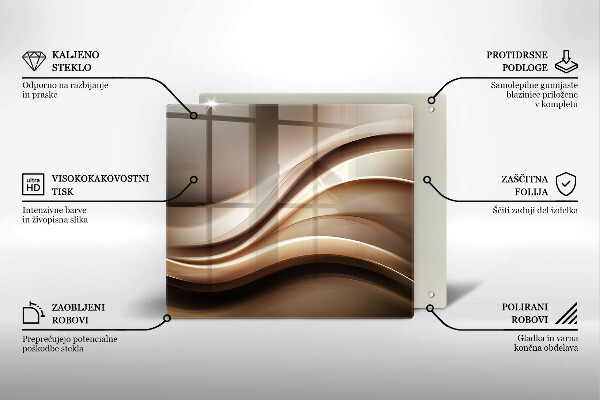 Sklenená doska na krájanie Abstrakcia jemné línie
