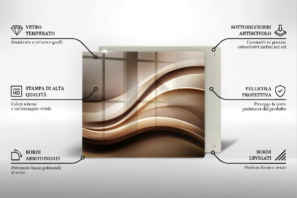 Sklenená doska na krájanie Abstrakcia jemné línie