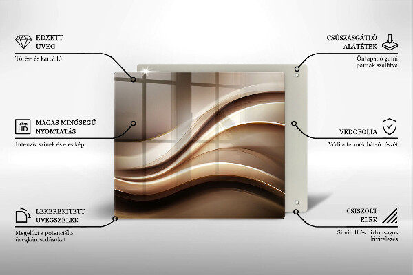 Sklenená doska na krájanie Abstrakcia jemné línie