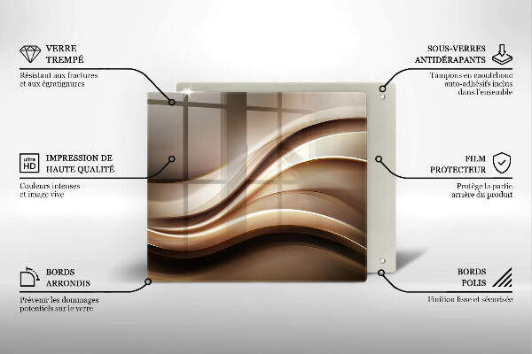 Sklenená doska na krájanie Abstrakcia jemné línie