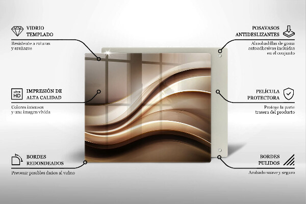 Sklenená doska na krájanie Abstrakcia jemné línie