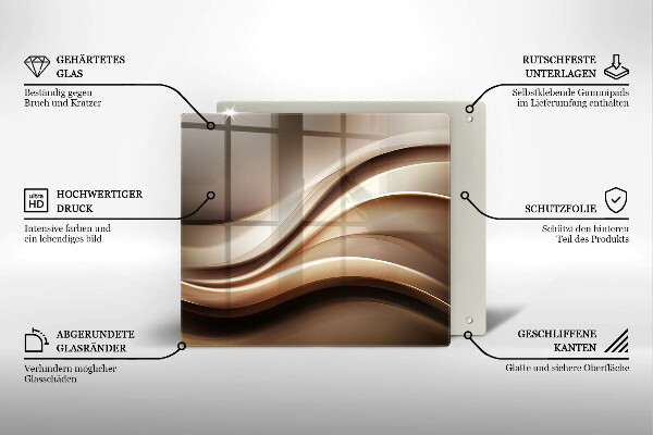 Sklenená doska na krájanie Abstrakcia jemné línie