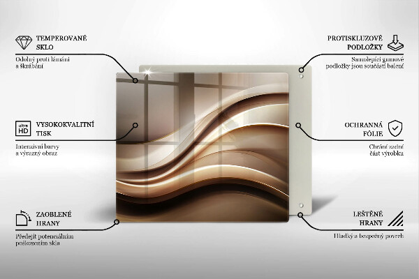 Sklenená doska na krájanie Abstrakcia jemné línie